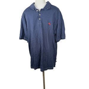 Tommy Bahama XL Mens Polo Shirt Blue Fish Logo Short Sleeve Casual